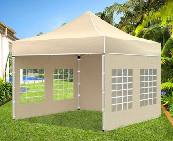 Rozkladací stánok 3x3 metre PROFI 6uholníkový oceľový profil so 4 stenami na výber 3 farby 2