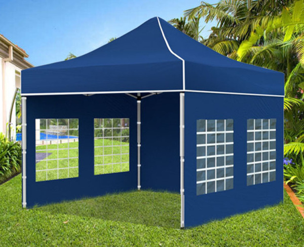 Rozkladací stánok 3x3 metre PROFI 6uholníkový oceľový profil so 4 stenami na výber 3 farby 3