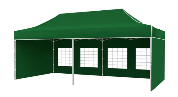 Rozkladací stánok 3x6 metra PREMIUM so 4 stenami a 4 fabami na výber