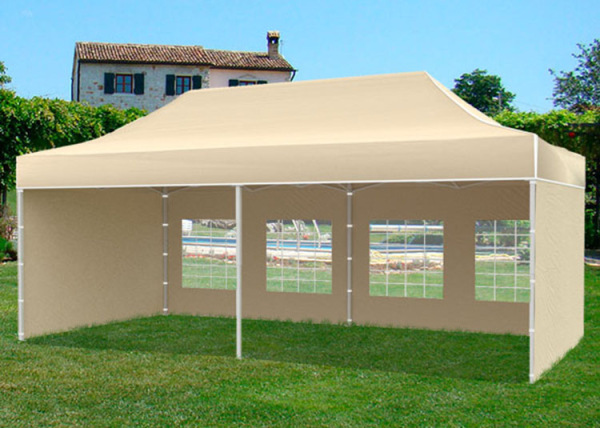 Rozkladací stánok 3x6 metra PREMIUM so 4 stenami a 4 fabami na výber 2