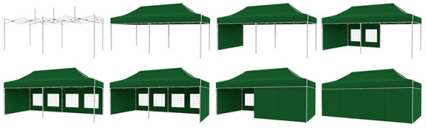 Rozkladací stánok 3x6 metra PREMIUM so 4 stenami a 4 fabami na výber 6