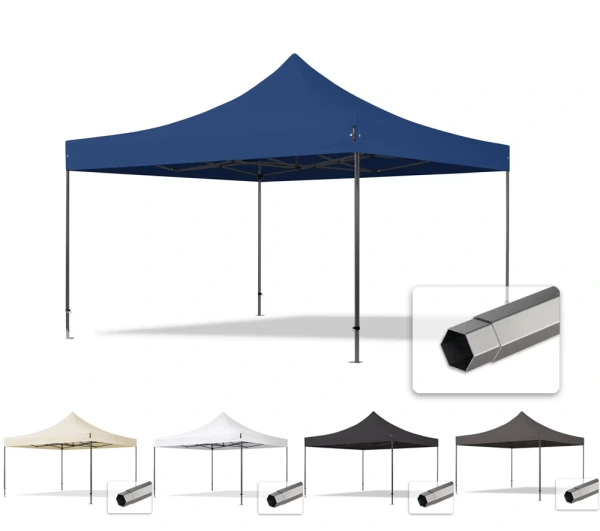 Rozkladací stánok 4x4 metre bez stien 5 farieb na výber 6 hran OCEĽ 1