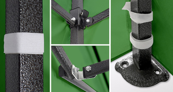 Rozkladací stánok 2x2 metre s 3 bočnými stenami 3