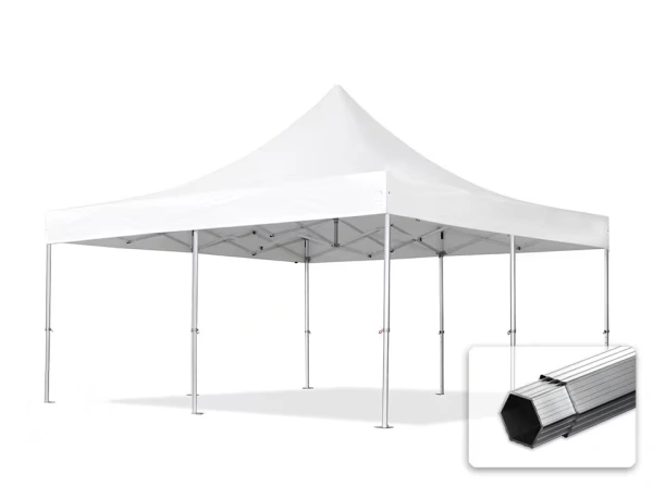 Nožnicový stan 5x5 m bez bočníc HLINÍK 50mm 1