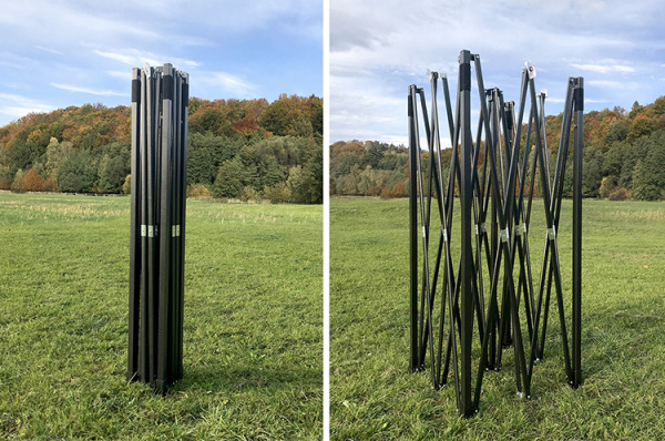 Rozkladací stánok 2x2 metre s 3 bočnými stenami 2