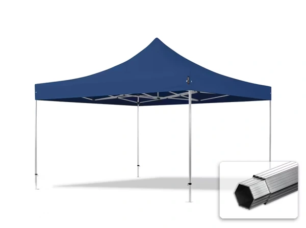 Rozkladací stánok 4x4 metre bez stien 6 farieb na výber 6 hran HLINÍK 40 mm