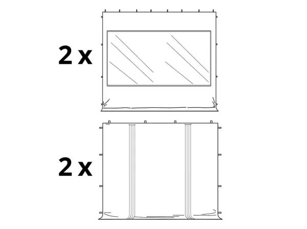 Rozkladací stánok 4x4 metre so 4 stenami 6 farieb na výber 6 hran HLINÍK 40 mm 4