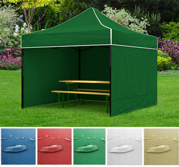 Rozkladací stánok 3x3 metre s 3 bočnými stenami 5 farieb na výber 1