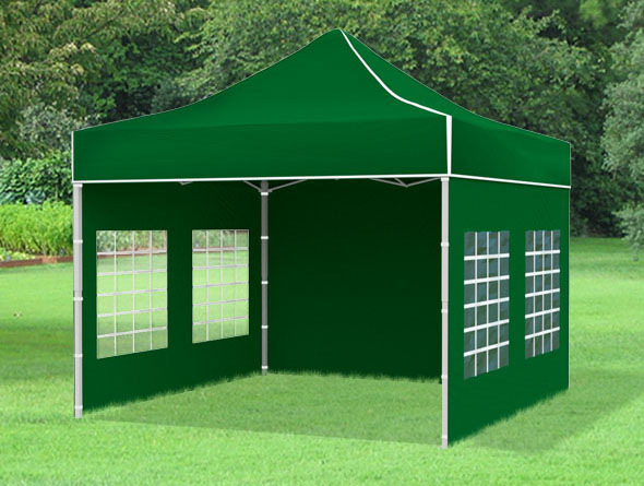 Rozkladací stánok 3x3 metre PREMIUM so 4 stenami a oknami na výber 5 farieb 6